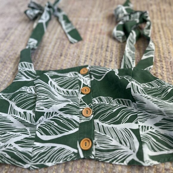 ETOPHE STUDIOS | Matching set leaf print and wood buttons (Size S) - Picture 7 of 8